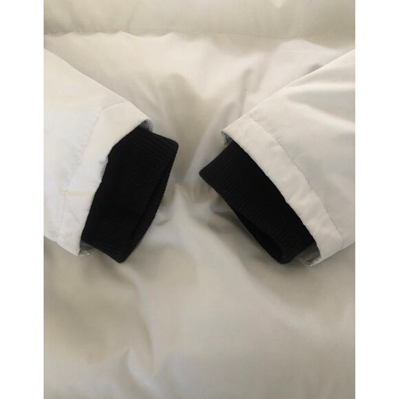 DKNY White Puffer Down coat with detachable fur on hood size medium - Picture 8 of 12